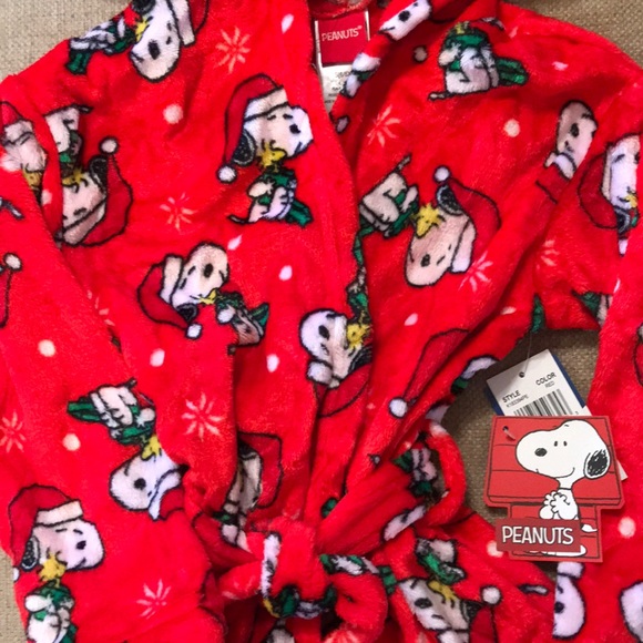 Peanuts Pajamas Peanuts Snoopy Christmas Robe Wattached Sashhood